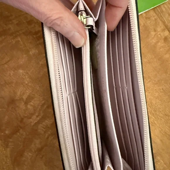 Kate Spade Black and Pink Polka Dot Wellesley Handbag and Neda Wallet Set - Picture 14 of 16